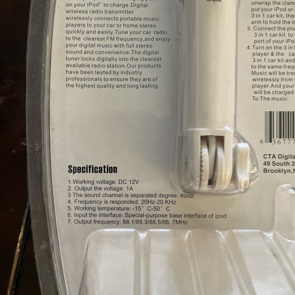 3 in 1 Car Kit FM Transmitter, Charger, and Holder CTA