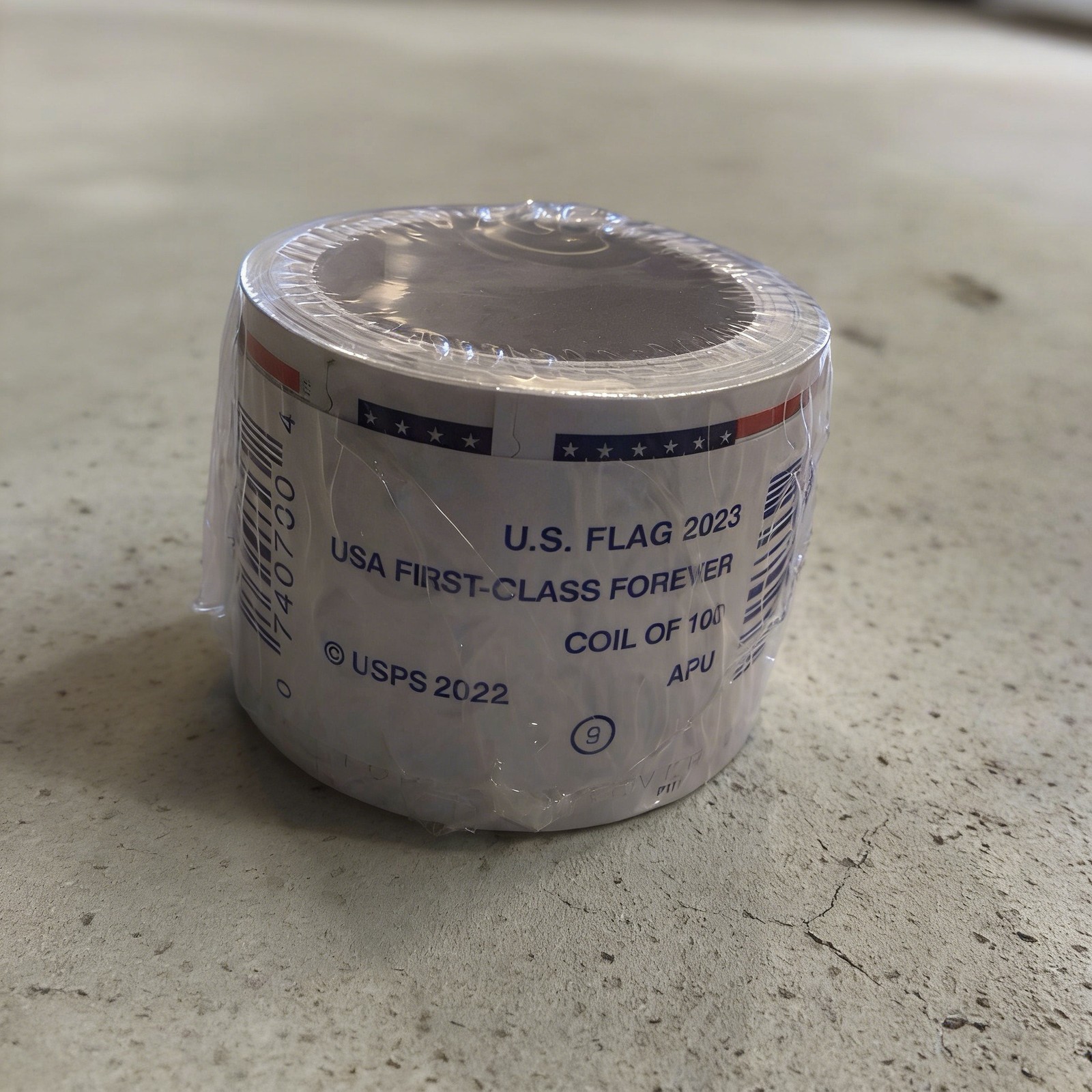 2 Rolls (200 Stamps) USPS Postage Coils of 100 - Sealed, MNH U.S. Flag Design