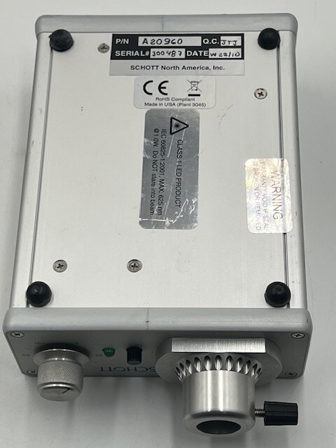 Schott Red Light Source LED Illuminator A20960 with Optical Fiber Ring Used
