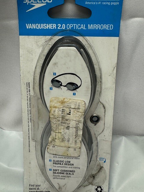 Speedo Vanquisher 2.0 Mirrored Goggle Competitive-Adults -Black