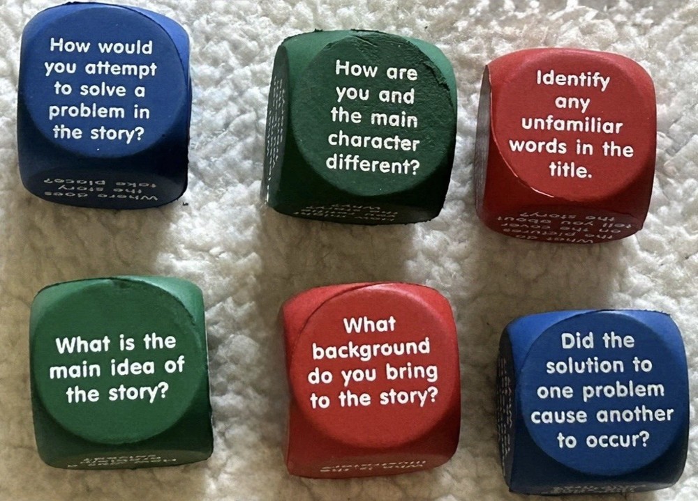 Learning Resources Reading Comprehension Cubes Homeschool Soft Foam Set 6 Guided