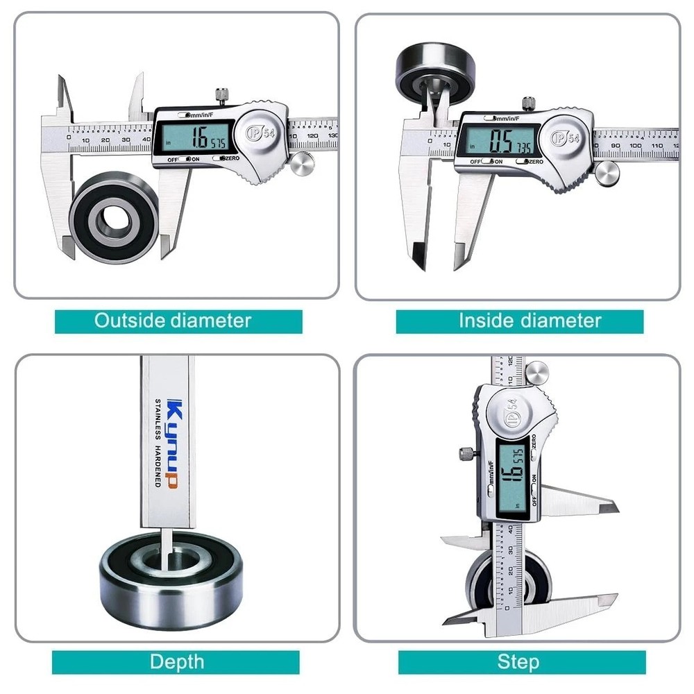 Multi-Function 8 Inch Digital Caliper - Splash-Proof & Easy Unit Switch