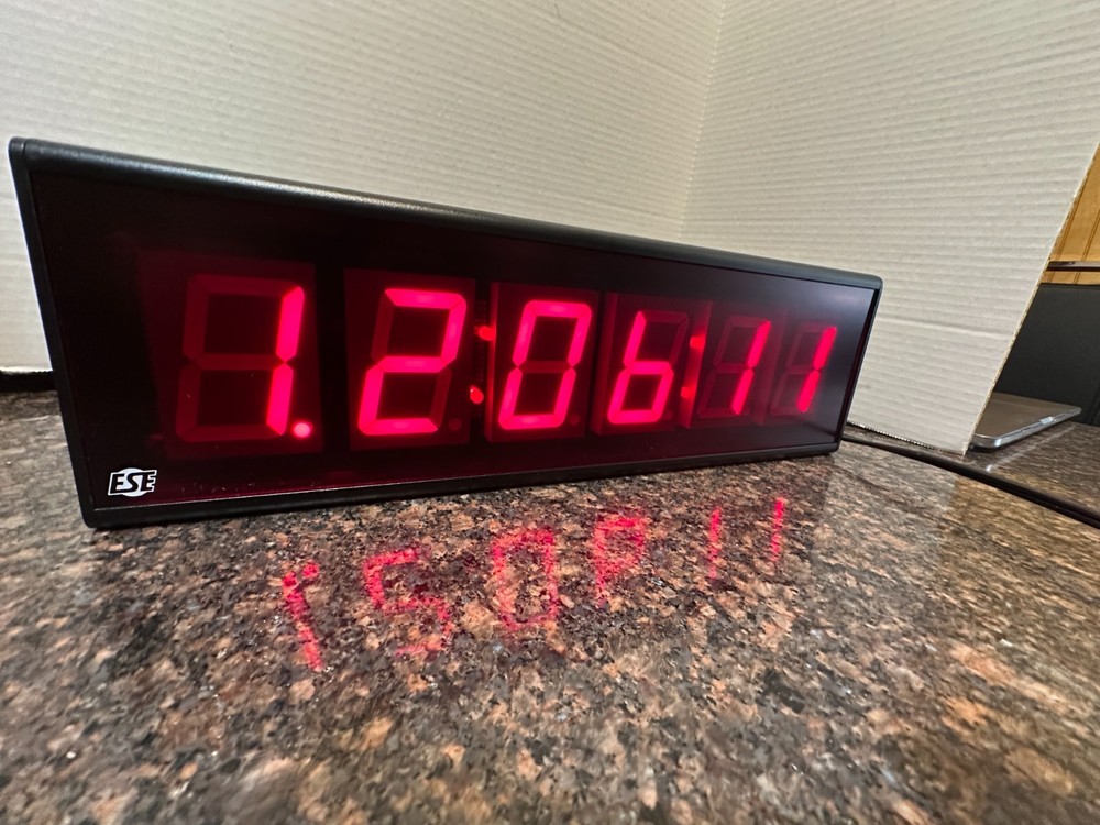 ESE-996U "6-Digit Timecode Reader.Broadcast Studio Digital Clock