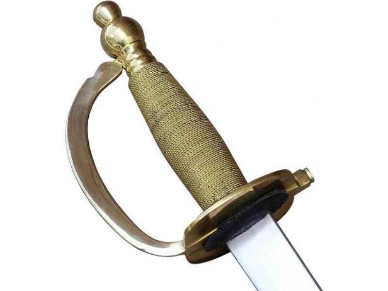 Medieval Warrior 1840 United States Army NCO Sword w/Leather-Wrapped Scabbard