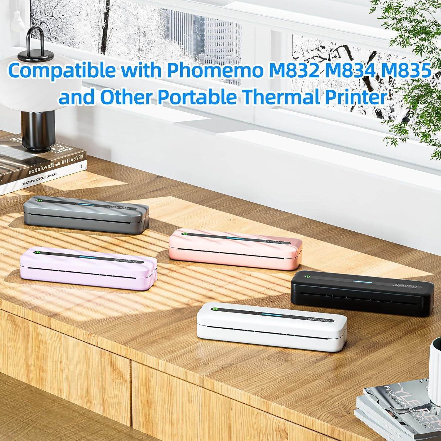 2 Rolls A4 Thermal Printer Paper 8.5x11" for M08F M832 M834 Portable Printer US