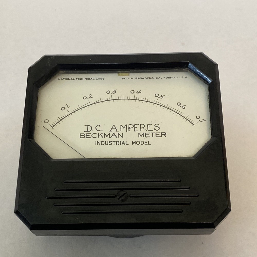 National Technical Labs Beckman DC Ammeter Panel Meter