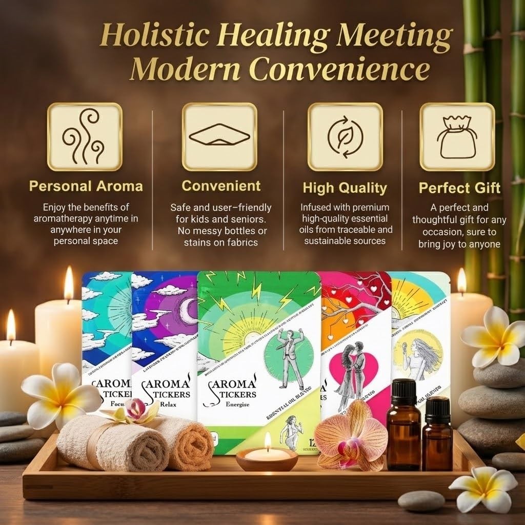 AROMA STICKERS® Original Blend ENERGIZE - 100% Natural 1 Fl Oz (Pack of 3)