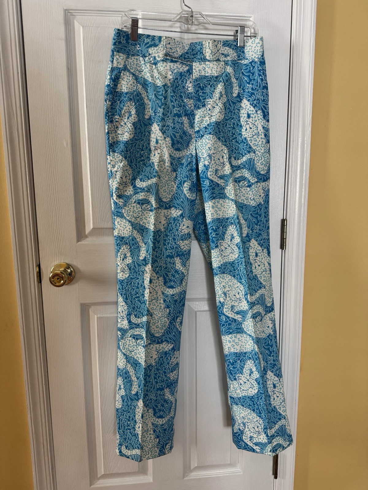 Vintage Lily Pulitzer Mens Pants Rare Pattern Blue Cheetah Waist 33-44