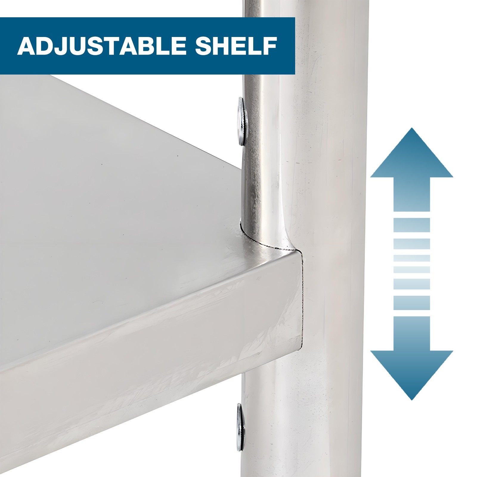 Stainless steel work prep table on wheels 60x24 inches for kitchen or garage