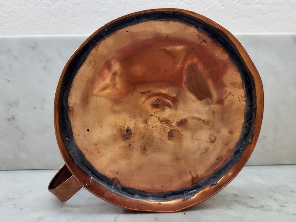 Solid Copper Candle Holder Rustic Cottagecore Farmhouse Handmade