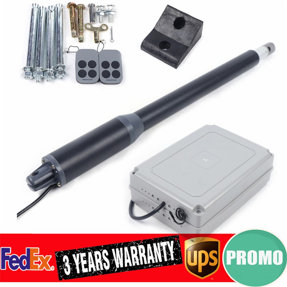 Automatic Gate Opener Kit Single Swing Gate Operator 325lbs w/ Remote Control