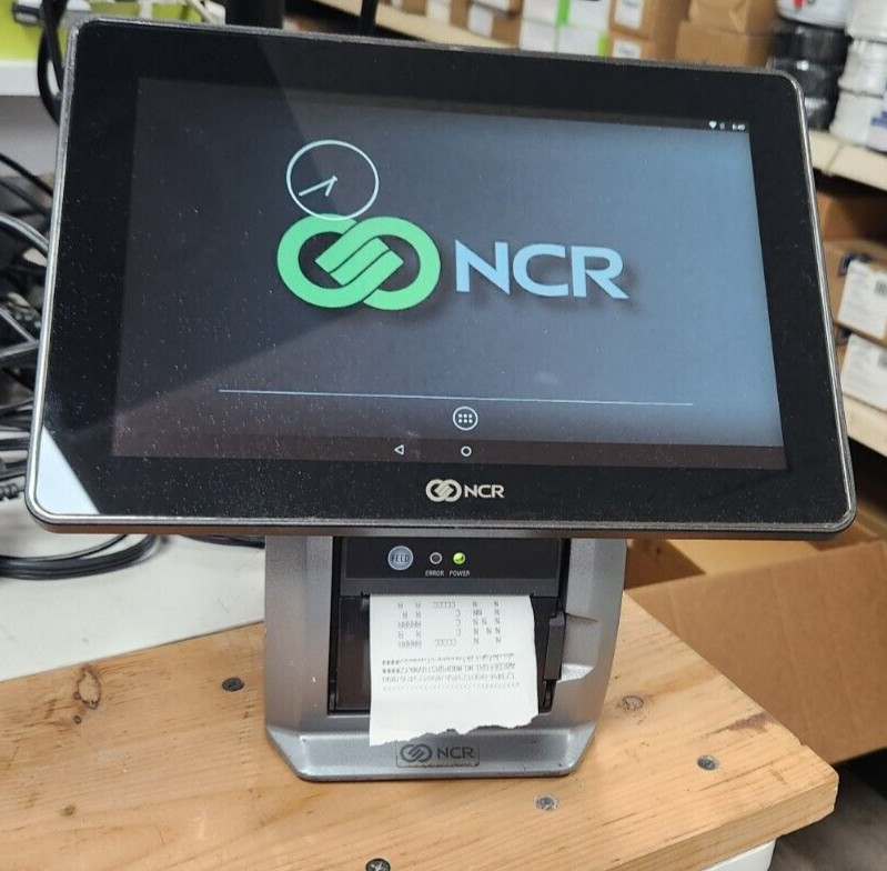 NCR 7744-1012-8801 Android Tablet Touch POS / Built-In Printer, Card Reader