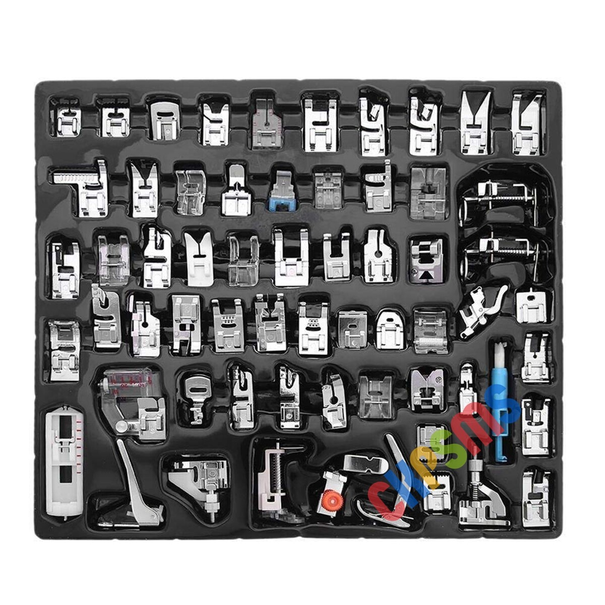 62PCS Presser Foot Set for Singer • Brother • Janome • Kenmore Low Shank Sewing
