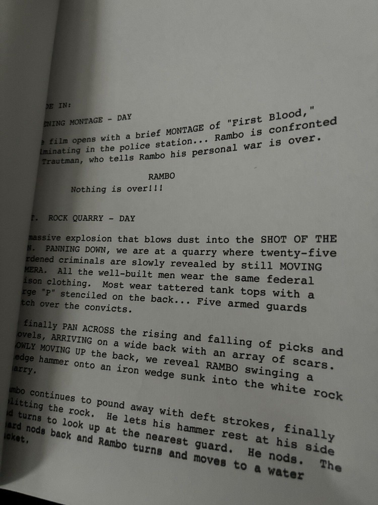 TriStar™ THE RAMBO TRILOGY Screenplay SYLVESTER STALLONE Script Set