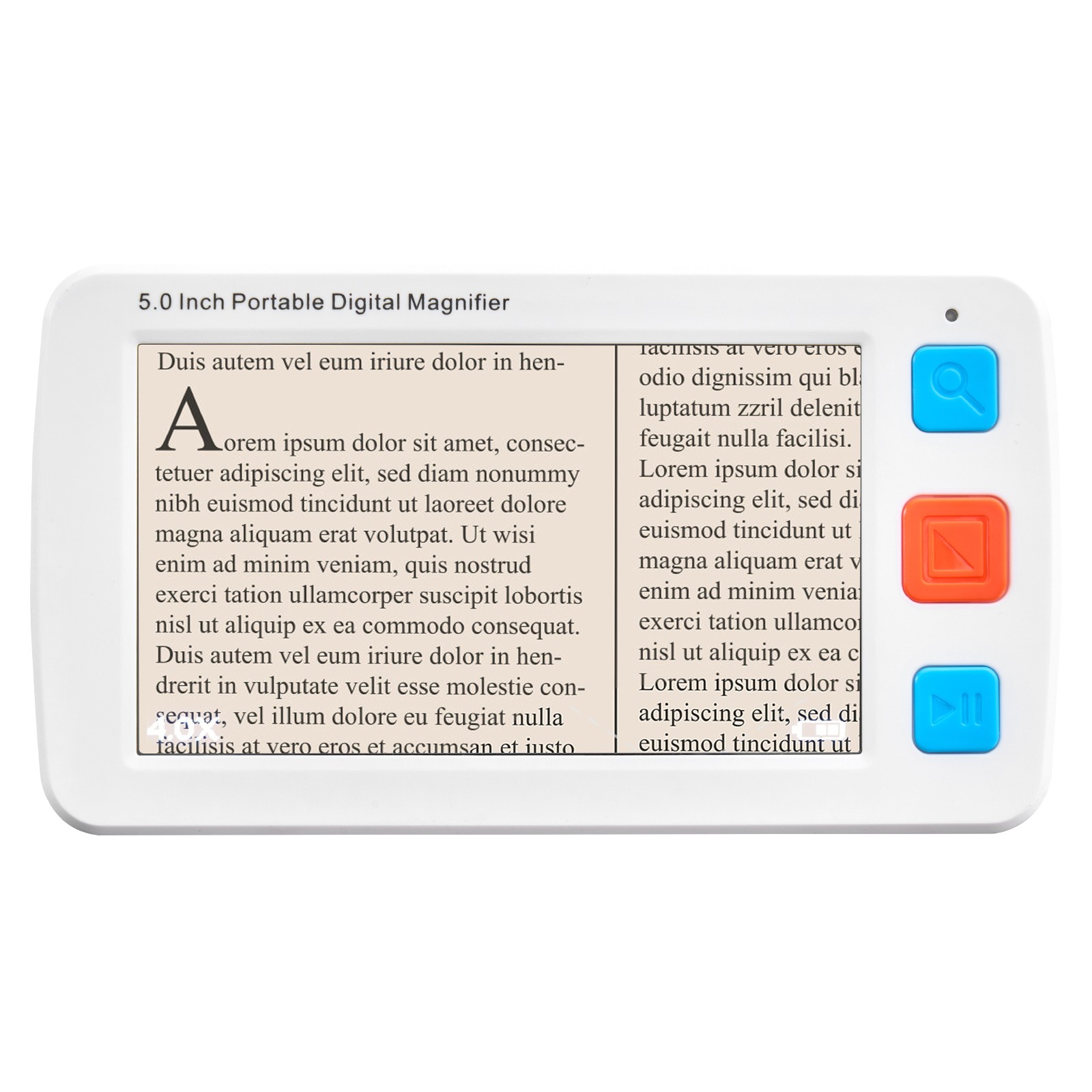 VEVOR Portable Digital Magnifier 5" HD Electronic Video Magnifier 4X - 32X Zoom