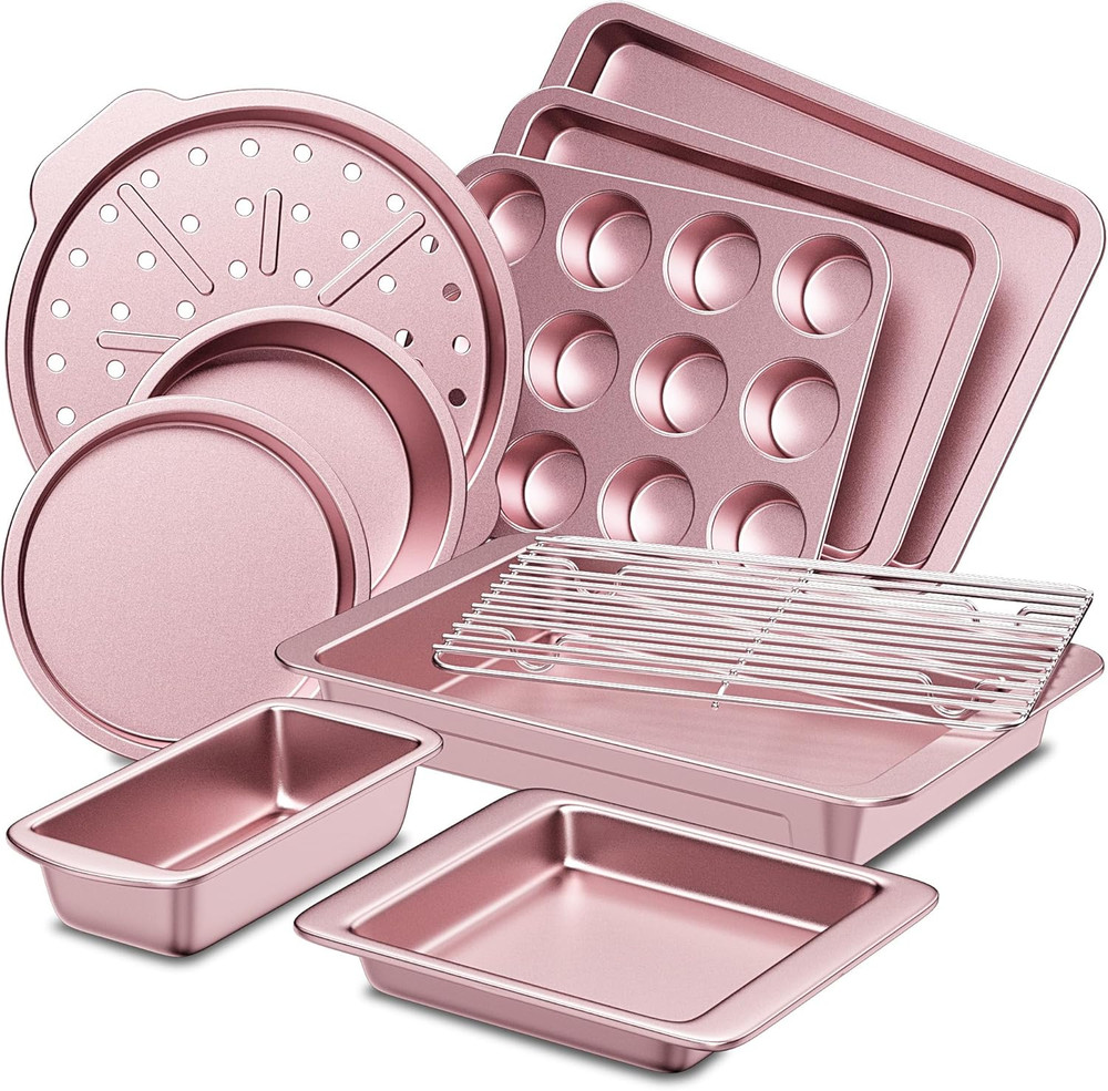Bakeware Sets Baking Pans Set, Nonstick Oven Pan For Kitchen With Wider Grips