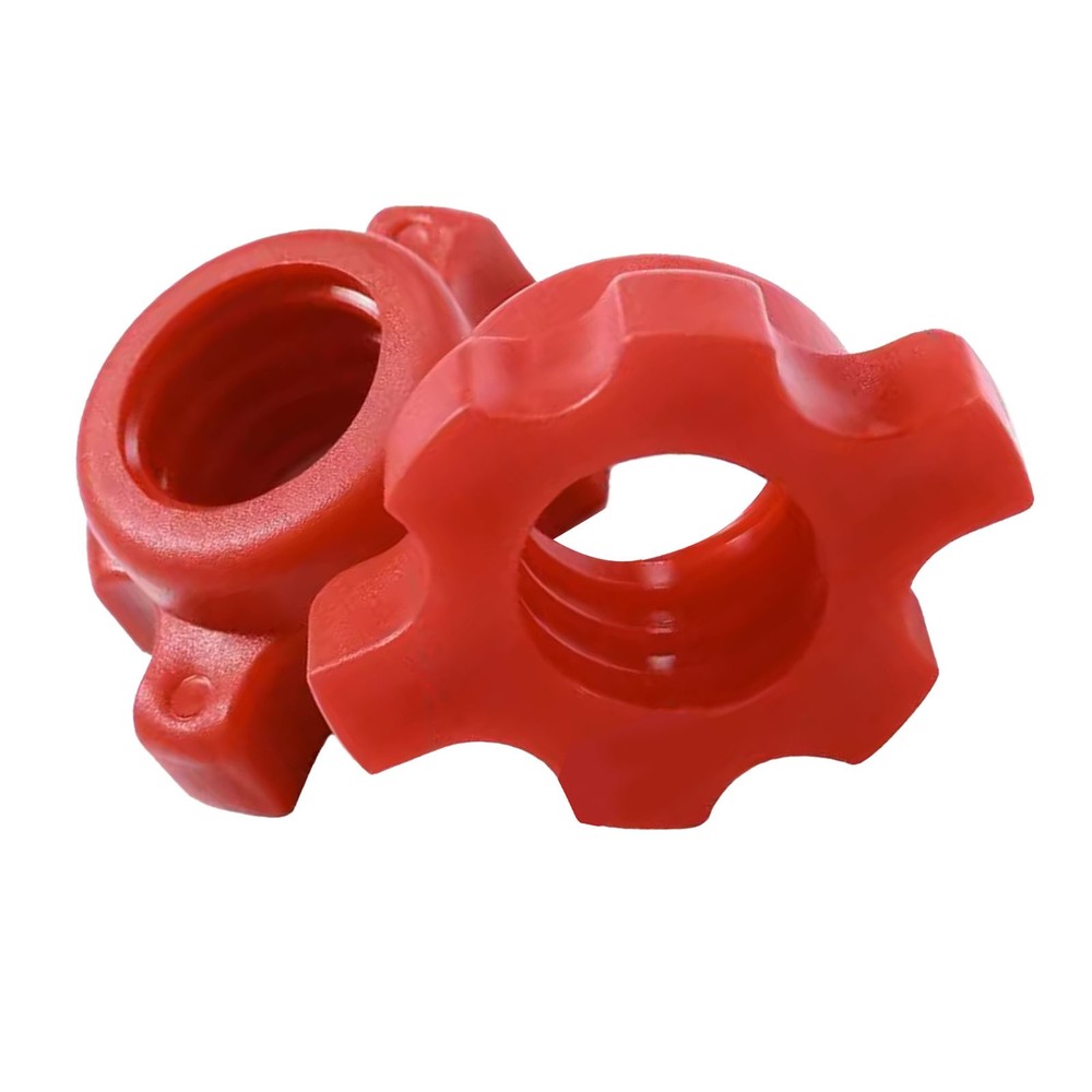 2PCS Red Spinlock Dumbbell Collar Nuts Anti-Slip