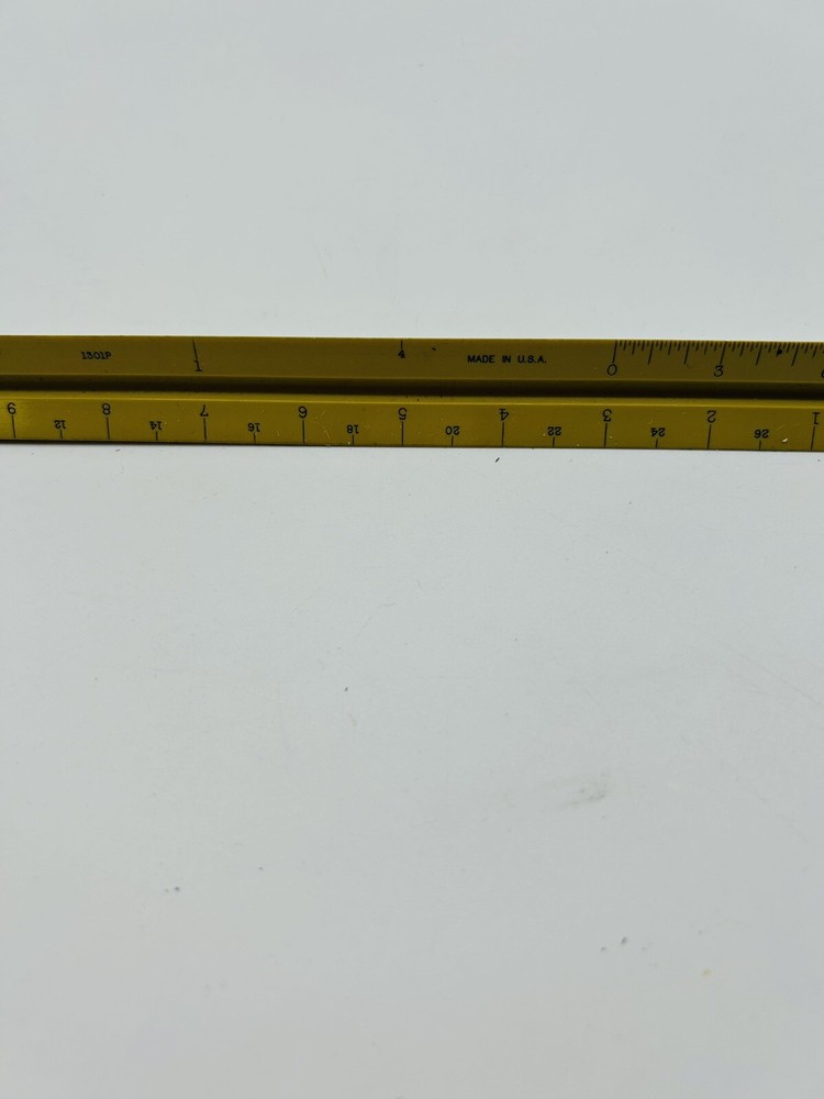 Vintage Architect Triangle 3 Sided Drafting Ruler Scale POST 1301P Made in USA