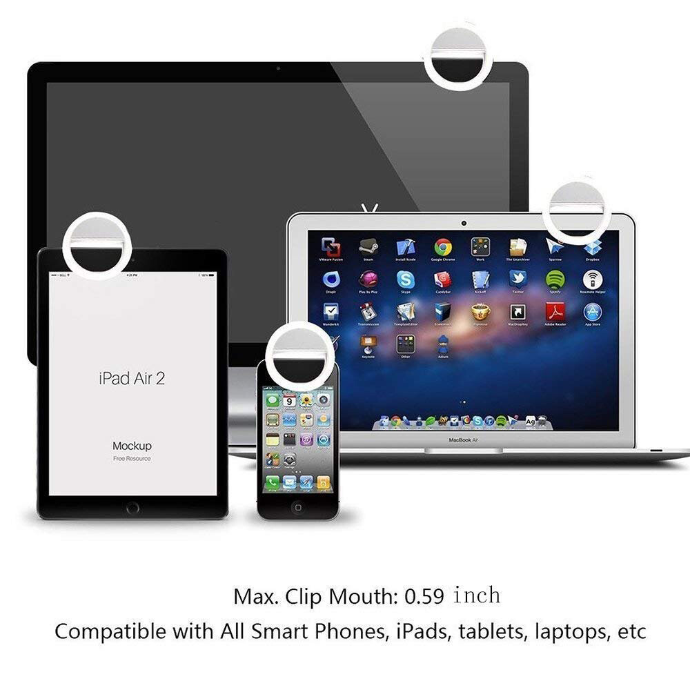 10-Pack LED Selfie Ring Light - Cellphone/Tablet/Laptop/PC/iPhone/Android