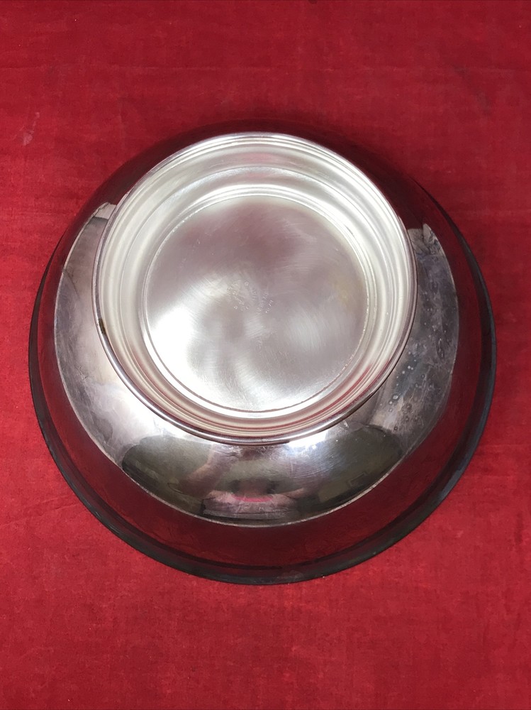 Vintage NEWPORT GORHAM 9" x 4.25" Silver Plated Footed Silverplate Bowl YB79