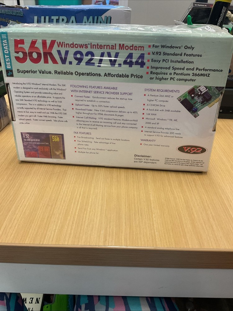 Best Data 56K v.92/v.44 Modem PCI Windows Interface