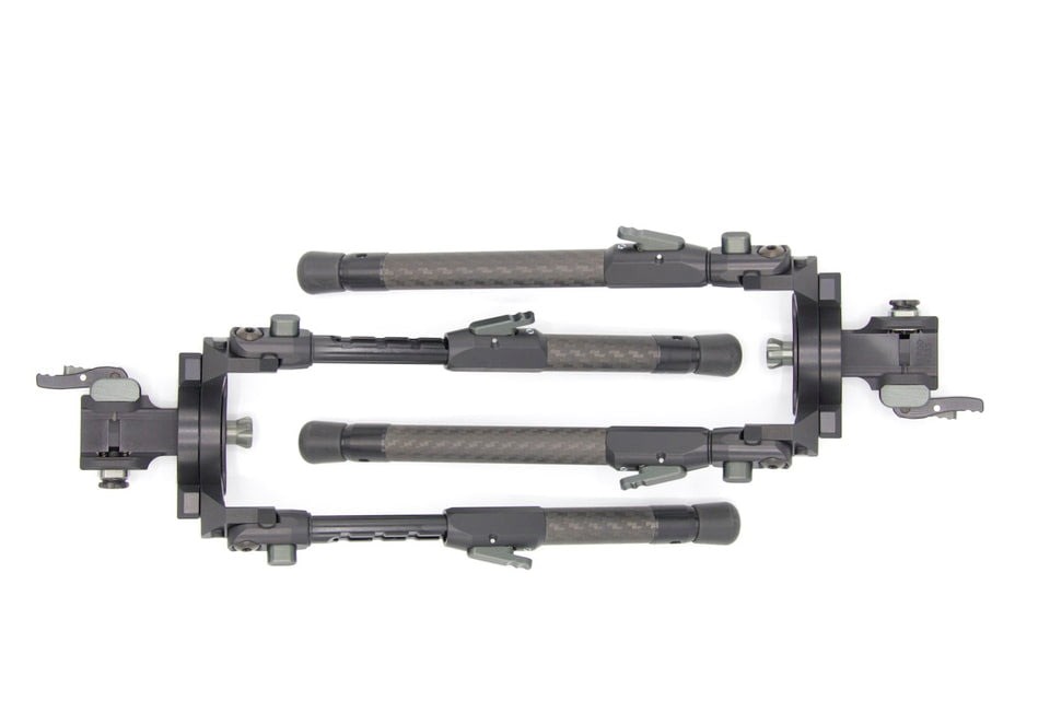 Tier One Carbon Arca Evolution Bipod, Black, Short/7in, T1BECA180