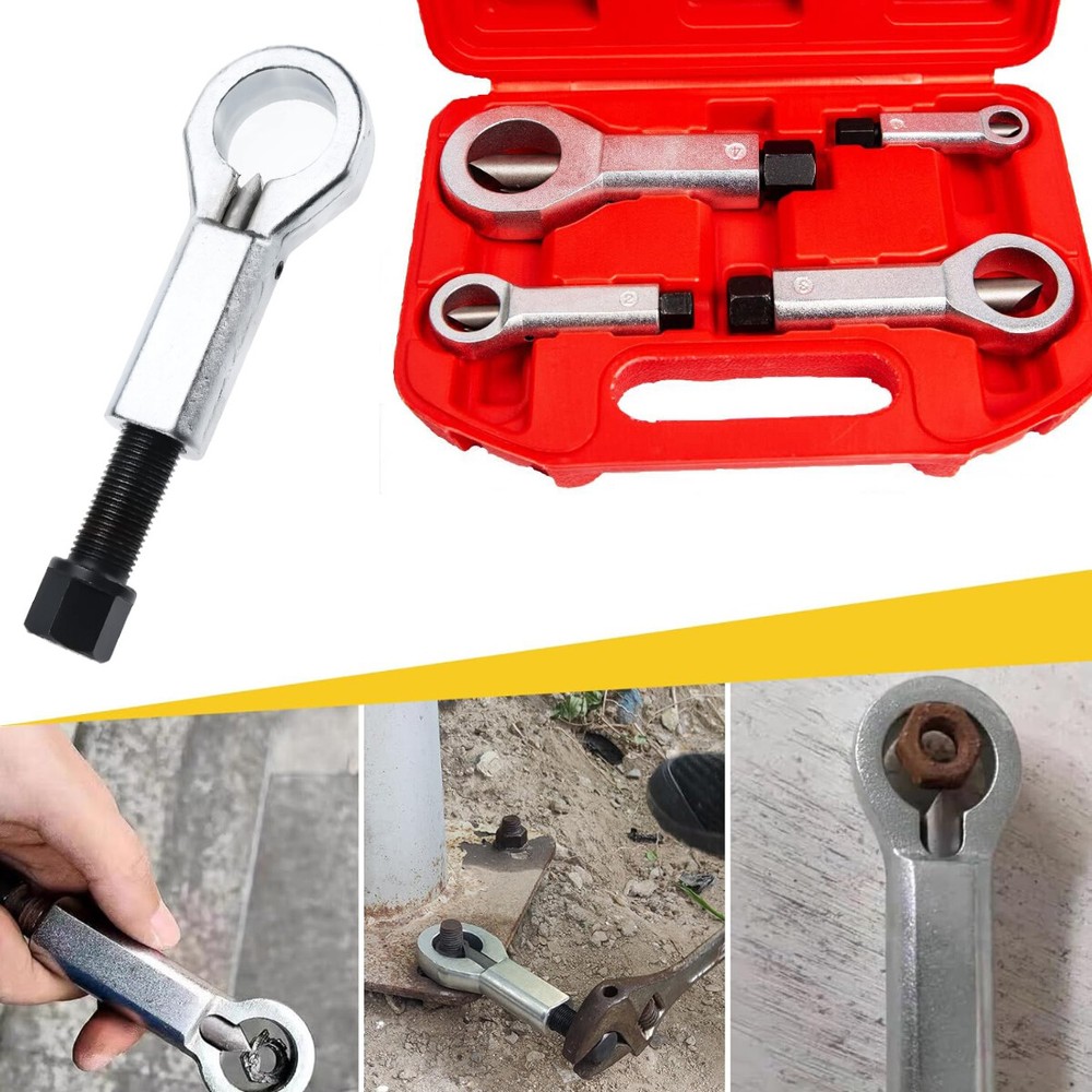 4PCS Nut Splitter Breaker 9-27mm Nut Remover Extractor Adjustable Cracker Hand