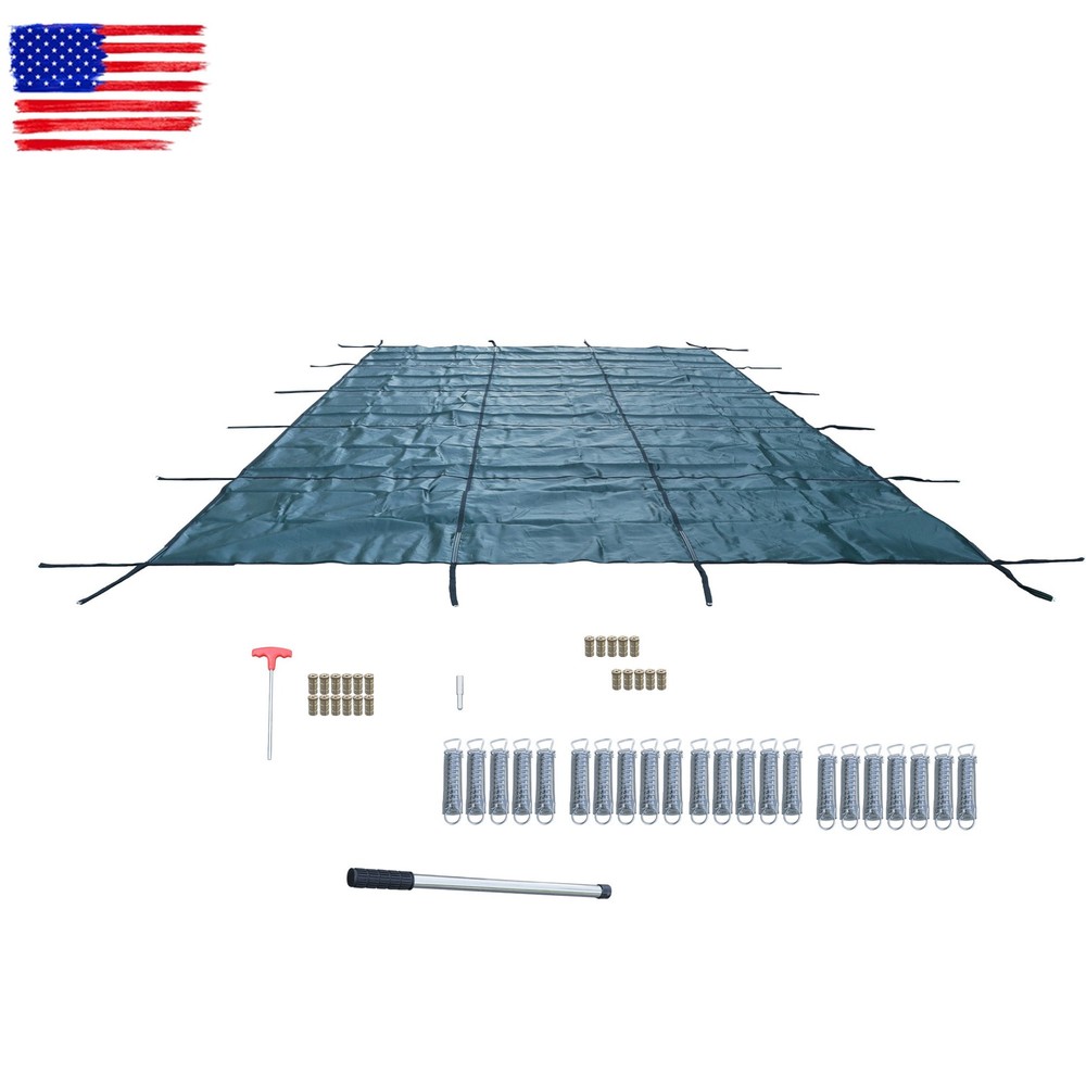 18x32FT Swimming Pool Safety Cover Rectangular for Underground & Inground Pool