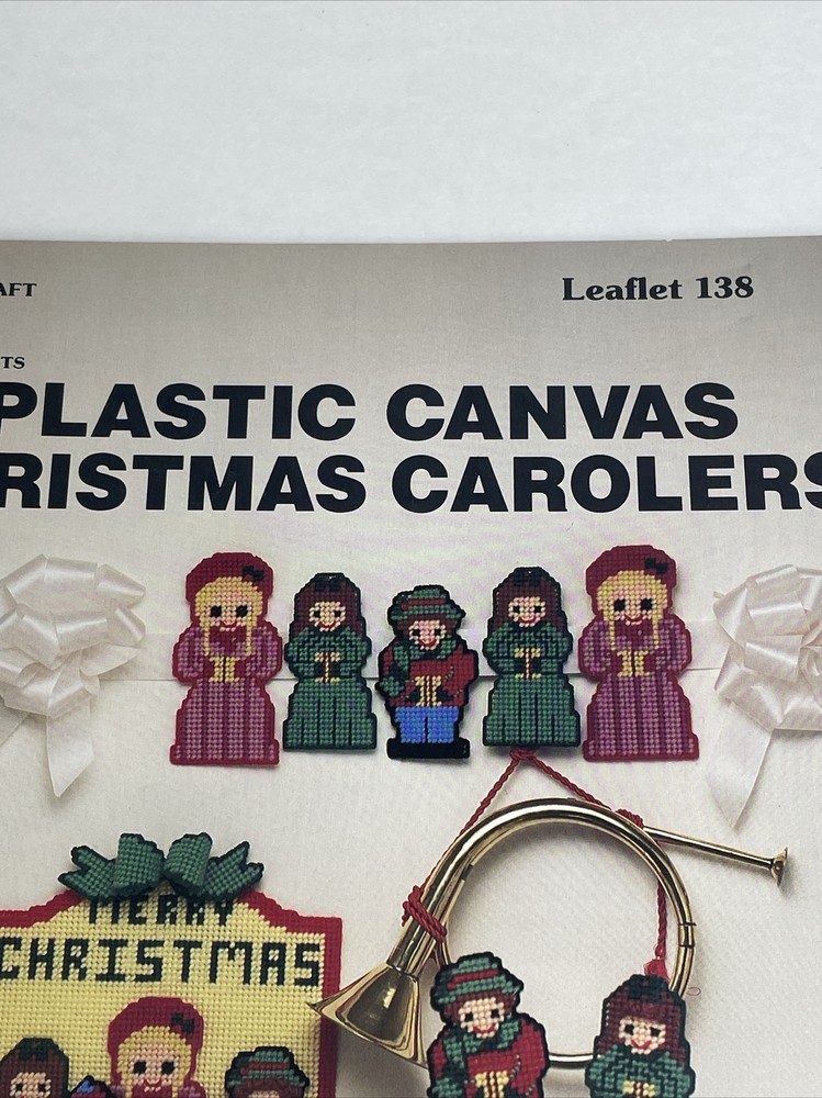 Needlecraft Christmas Carolers Leaflet 138 Plastic Canvas Pattern