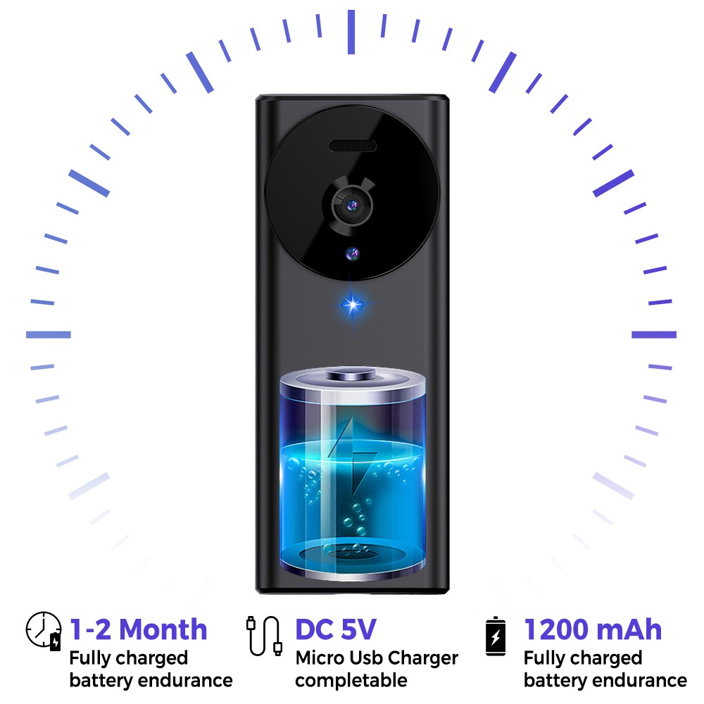 Smart WiFi Video Doorbell Wireless Door Bell Phone Ring Intercom Security Camera