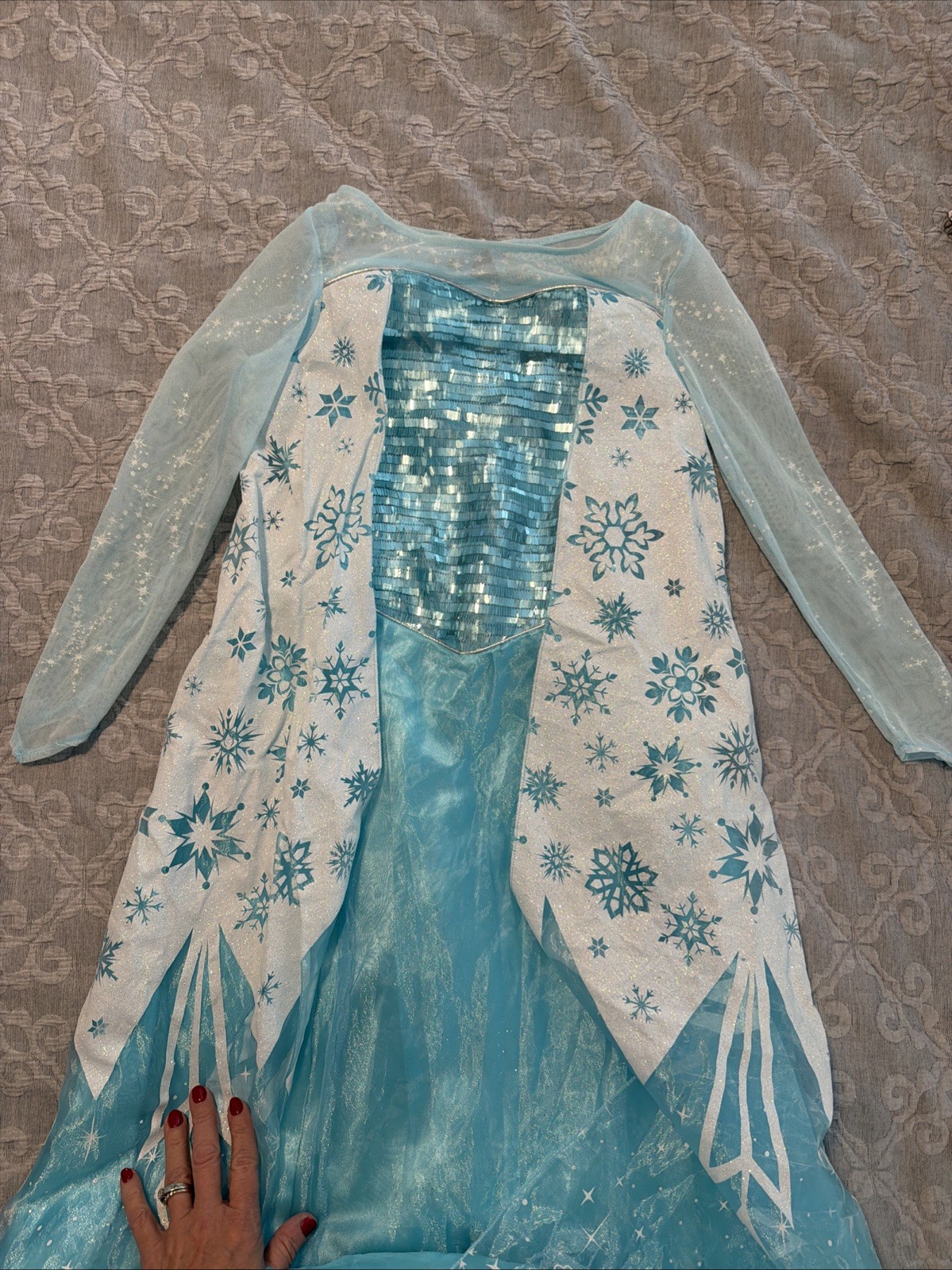 Disney's Frozen Elsa Snow Queen Gown Classic Girls Costume, Medium/7-8
