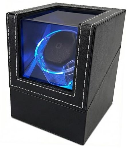 Automatic Watch Winder for Single Watch - Silent Full-Tooth Motor Plastic Base