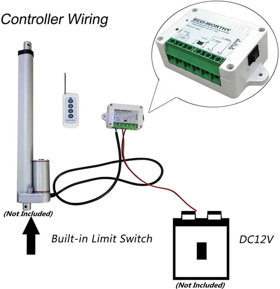 Compact DC Motor Controller Kit with Wireless Remote - For Automation & DIY