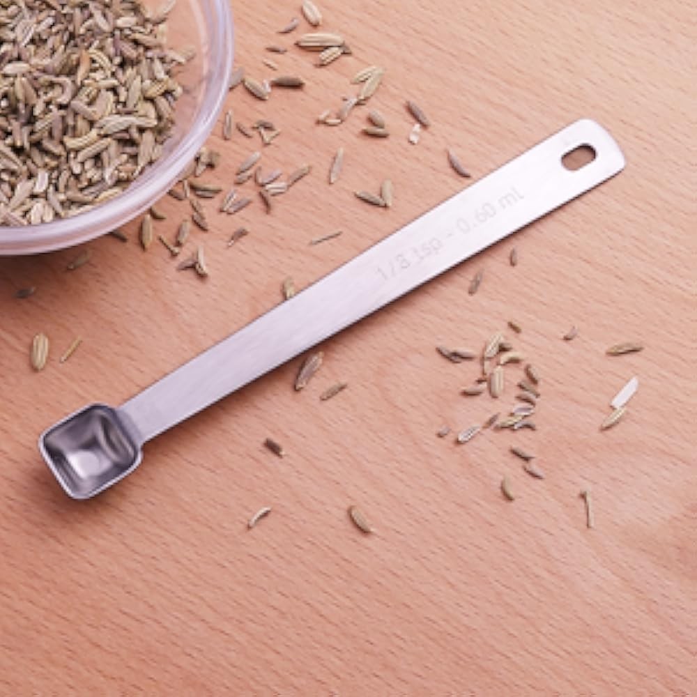 1/3 Teaspoon Single Tiny Square Bowl Measuring Spoon, Small Indivi