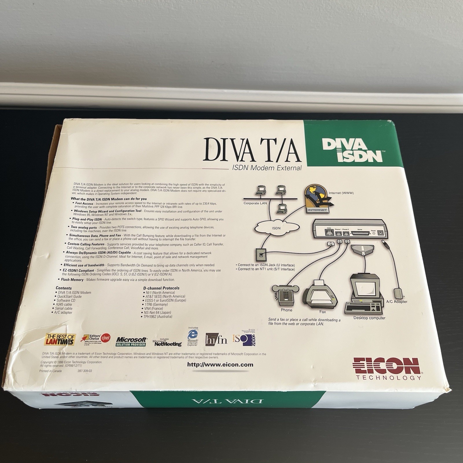 Eicon Technology DIVA T/A ISDN Modem External Vintage