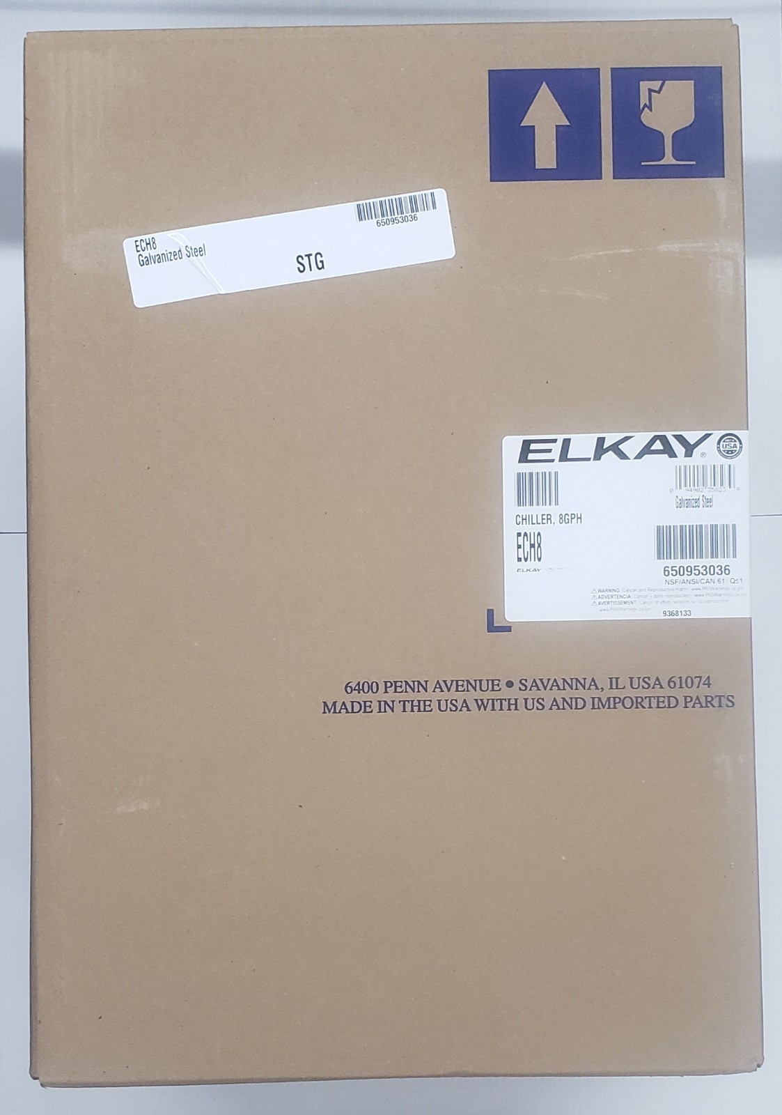 Elkay ECH8 Remote Fountain Water Chiller Bottle Fill Station Drink Fountain X9