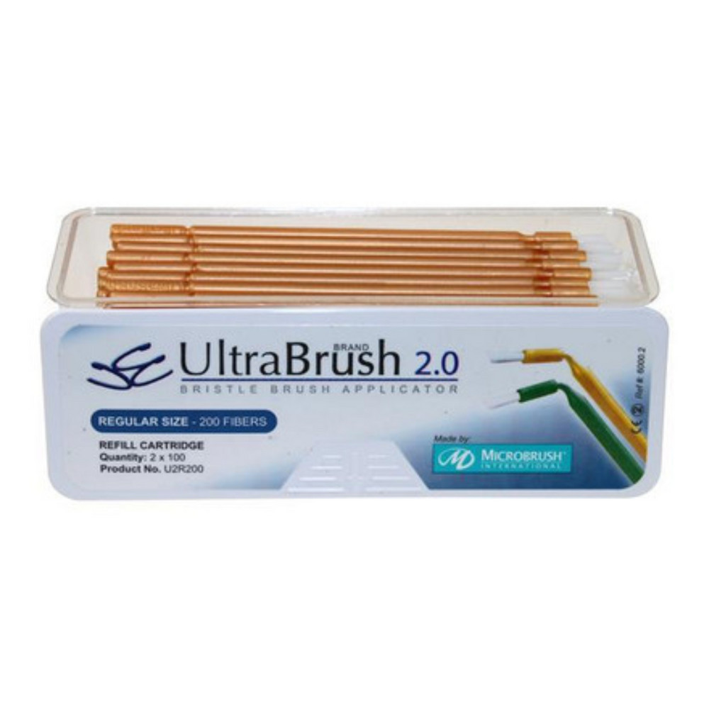 Microbrush UltraBrush 2.0 Refill. Bristle Brush Applicator, Regular 200/Box