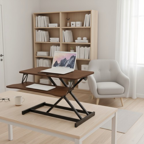 Foldable computer desk Adjustable and height-tilting table