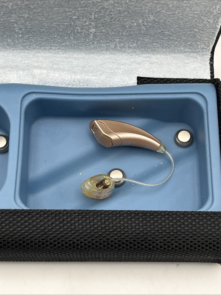 Audibel Silver Platinum Range Hearing Aids LR Set Case - UNTESTED NEEDS CLEANING