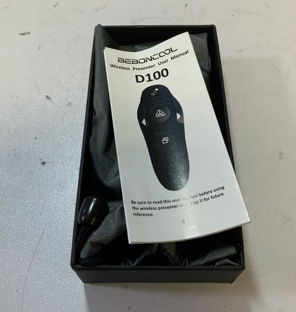 Beboncool D100 2.4GHz Wireless Presenter, Black "C7E"