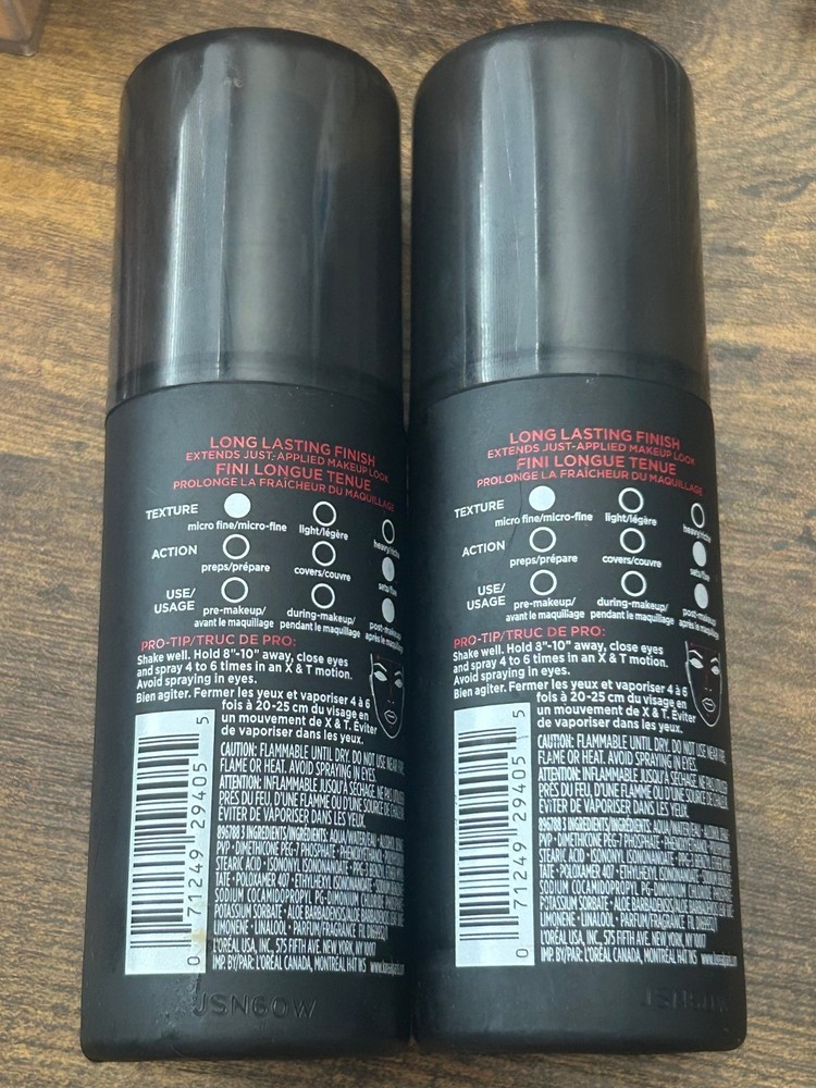 L'Oreal Infallible Pro-Spray & Set Makeup Extended Setting Spray 3.4 oz - 2 Pack