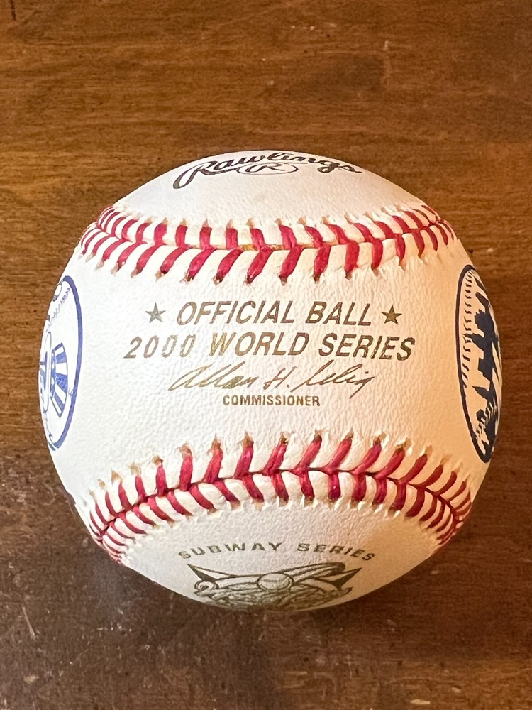JSA SEINFELD JASON ALEXANDER SIGNED BASEBALL SHRINKAGE INSCRIPTION 2000 WS