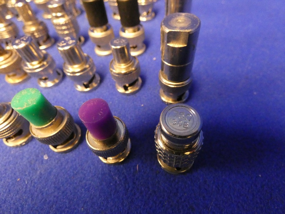 Assorted 75 Ohm BNC Terminator Connectors Qty 50