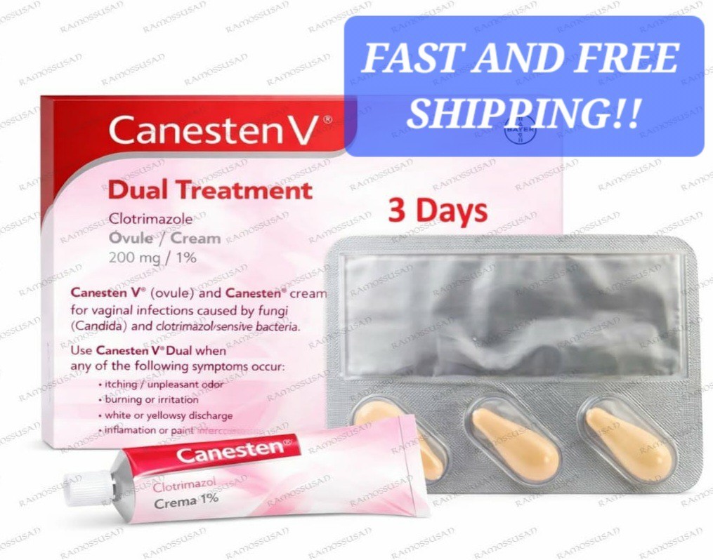 Canesten V  DUAL Vaginal Infect Antifungal Treatment 3 Days FAST FREE SHIPPING!
