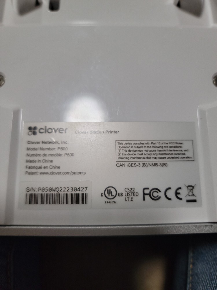 Clover Station P500 Printer ~ Cable Included