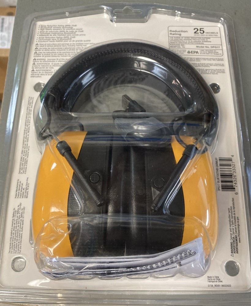 DeWalt DPG17 Wireless Bluetooth Hearing Protectors