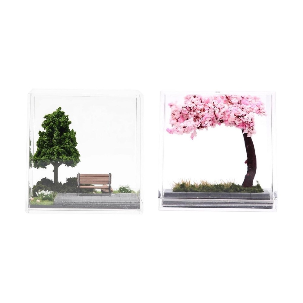 1:64 Scale Miniature Figure Display Case Micro Landscape Decor Organizer