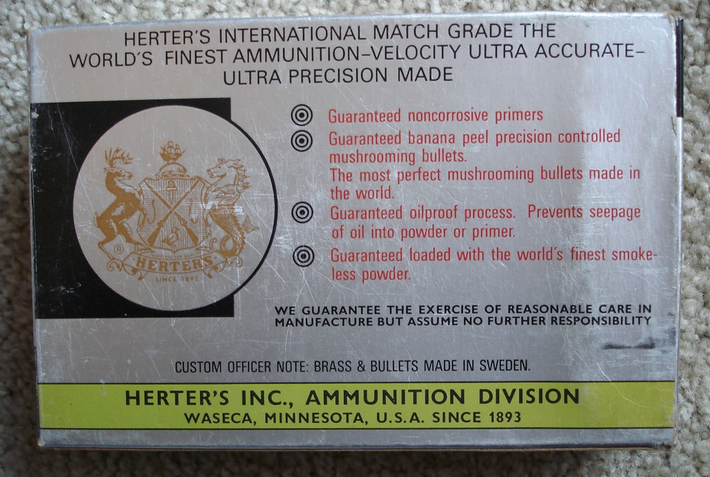 Vintage Herters Empty Shell Box 30-06 Waseca, MN