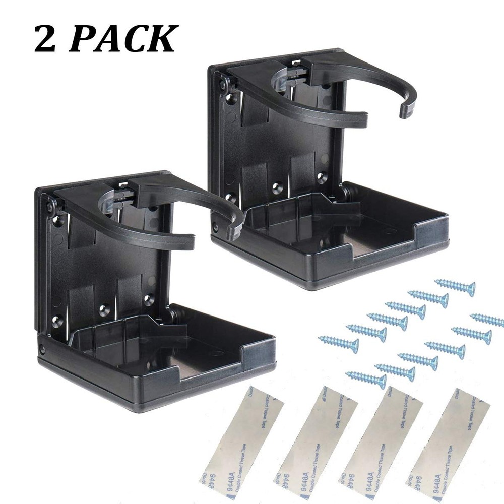 2PCS Adjustable Folding Drink Holder with Screws/Adjustable Cup Holder for Ma...