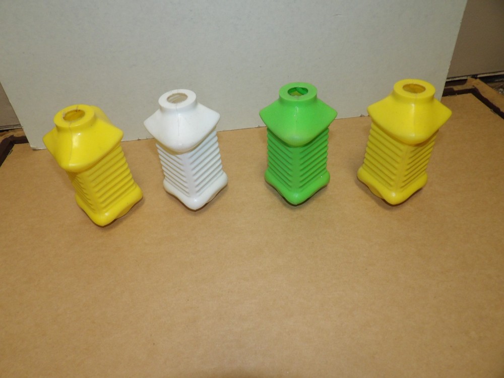 4 Vintage Plastic Blow Mold Lantern String Light Covers Replacement RV Patio MCM